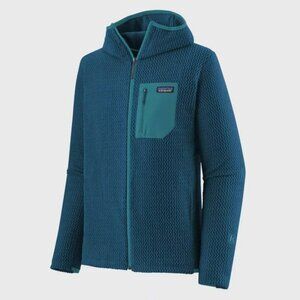 NEW Patagonia Mens R1 Air Full Zip Size 2XL Hoody Jacket Lagom Blue 40255